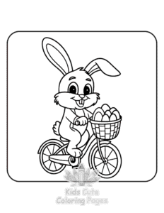 Cute Easter coloring page for girls, free to print