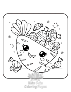 Printable Cute Easter coloring sheet for preschoolers