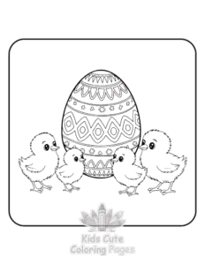 Simple Cute Easter coloring page for toddlers