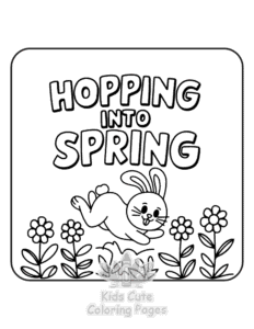 Cute Easter coloring page for girls, free to print