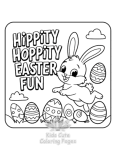 Cute Easter coloring page for classroom activities