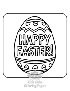 Easy Cute Easter coloring sheet for young children