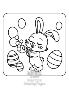 Free printable Cute Easter coloring page for kids