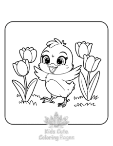 Cute Easter coloring page for boys, printable at home