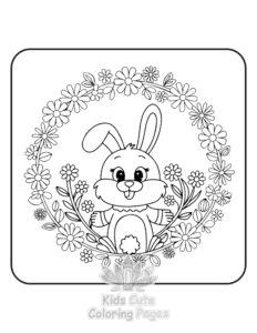 Easy Cute Easter coloring sheet for young children