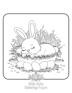 Simple Cute Easter coloring page for toddlers