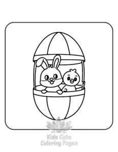 Cute Easter coloring page for boys, printable at home