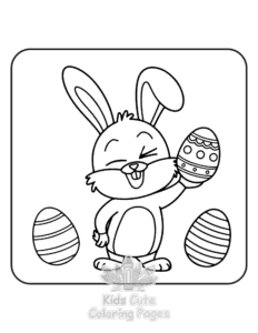 Easy Cute Easter coloring sheet for young children