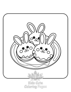 Simple Cute Easter coloring page for toddlers