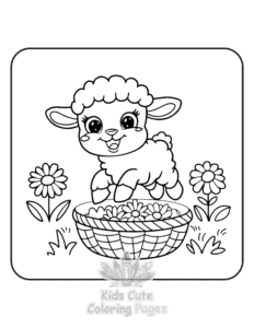 Cute Easter coloring page for boys, printable at home