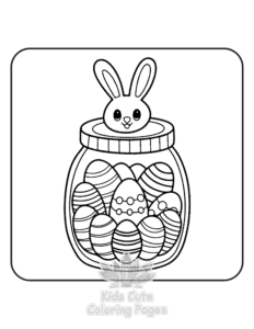 Simple Cute Easter coloring page for toddlers