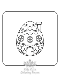 Simple Cute Easter coloring page for toddlers