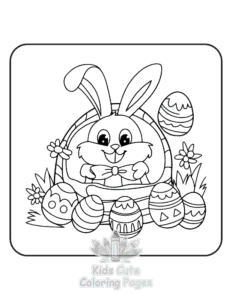 Free printable Cute Easter coloring page for kids
