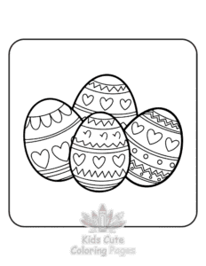 Free printable Cute Easter coloring page for kids