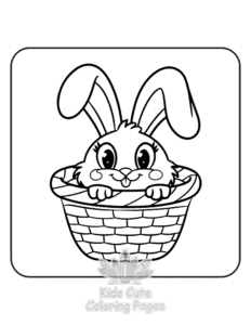Simple Cute Easter coloring page for toddlers