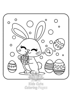 Cute Easter coloring page for classroom activities