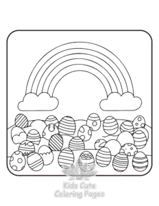 Cute Easter coloring page for classroom activities