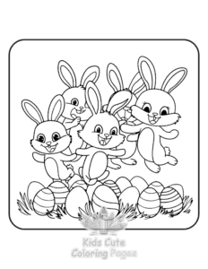 Easy Cute Easter coloring sheet for young children