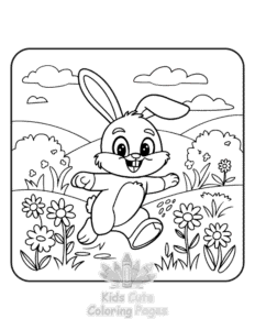 Easy Cute Easter coloring sheet for young children