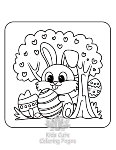 Simple Cute Easter coloring page for toddlers