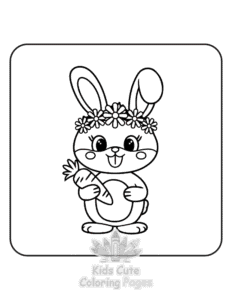 Easy Cute Easter coloring sheet for young children