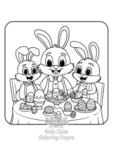Free printable Cute Easter coloring page for kids