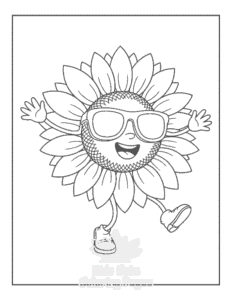 Cute Flowers coloring page for girls, free to print