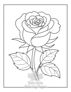 Simple Cute Flowers coloring page for toddlers