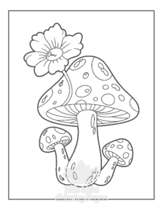Printable Cute Flowers coloring sheet for preschoolers