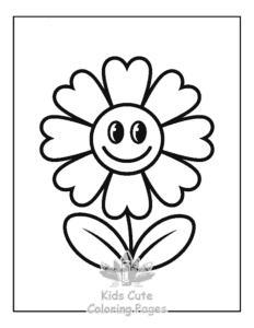 Free Cute Flowers coloring pages to print at home