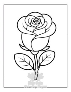 Printable Cute Flowers coloring sheet for preschoolers