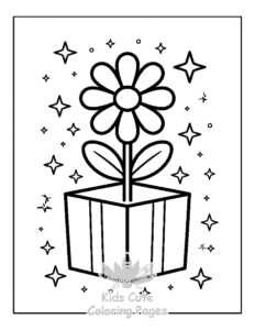 Free Cute Flowers coloring pages to print at home