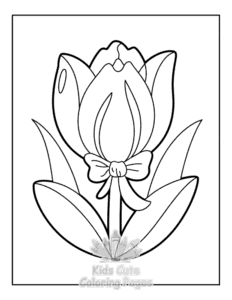 Cute Flowers coloring page for boys, printable at home