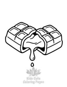 Cute Foods & Drinks coloring page for boys, printable at home