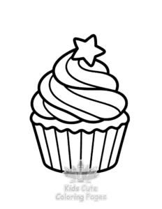 Simple Cute Foods & Drinks coloring page for toddlers