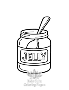 Cute Foods & Drinks coloring page for classroom activities