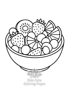 Cute Foods & Drinks coloring page for boys, printable at home