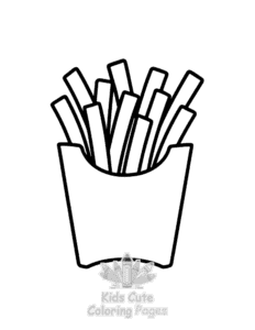 Cute Foods & Drinks coloring page for classroom activities