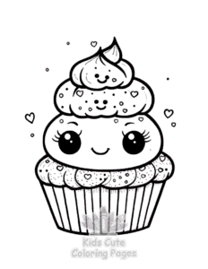 Free Cute Kawaii Ice Cream coloring pages to print at home