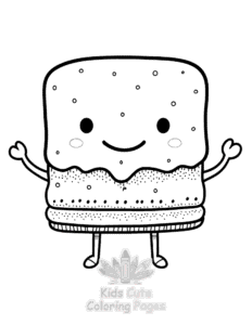 Cute Kawaii Ice Cream coloring page for boys, printable at home
