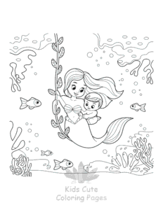 Free Cute Mermaid coloring pages to print at home