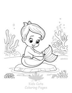 Free Cute Mermaid coloring pages to print at home