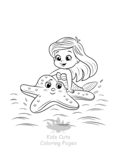 Free Cute Mermaid coloring pages to print at home