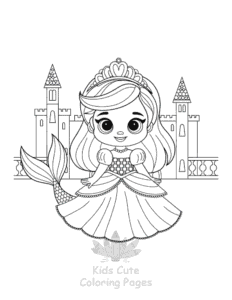 Free Cute Mermaid coloring pages to print at home