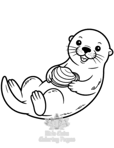 Cute Ocean Animals coloring page for classroom activities