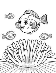 Free Cute Ocean Animals coloring pages to print at home
