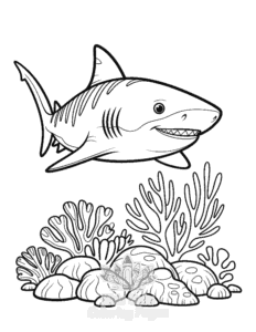 Cute Ocean Animals coloring page for classroom activities