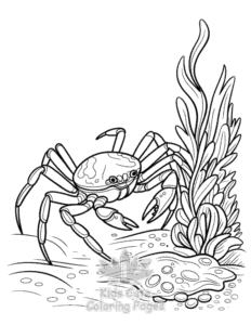 Simple Cute Ocean Animals coloring page for toddlers