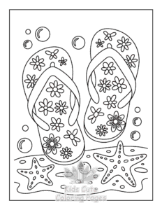 Printable Cute Summer coloring sheet for preschoolers