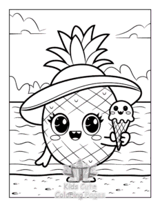 Cute Summer coloring page for classroom activities